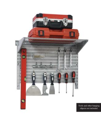 21 Piece Garage Organizer Wall Storage System with Hooks and Hangers