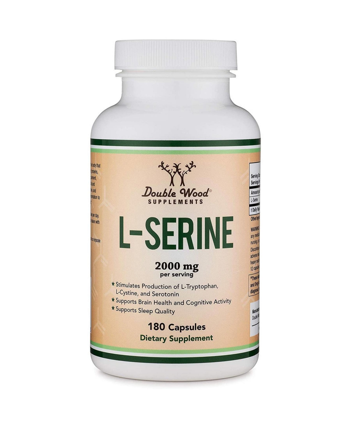 L-Serine - 180 capsules, 2000 mg servings