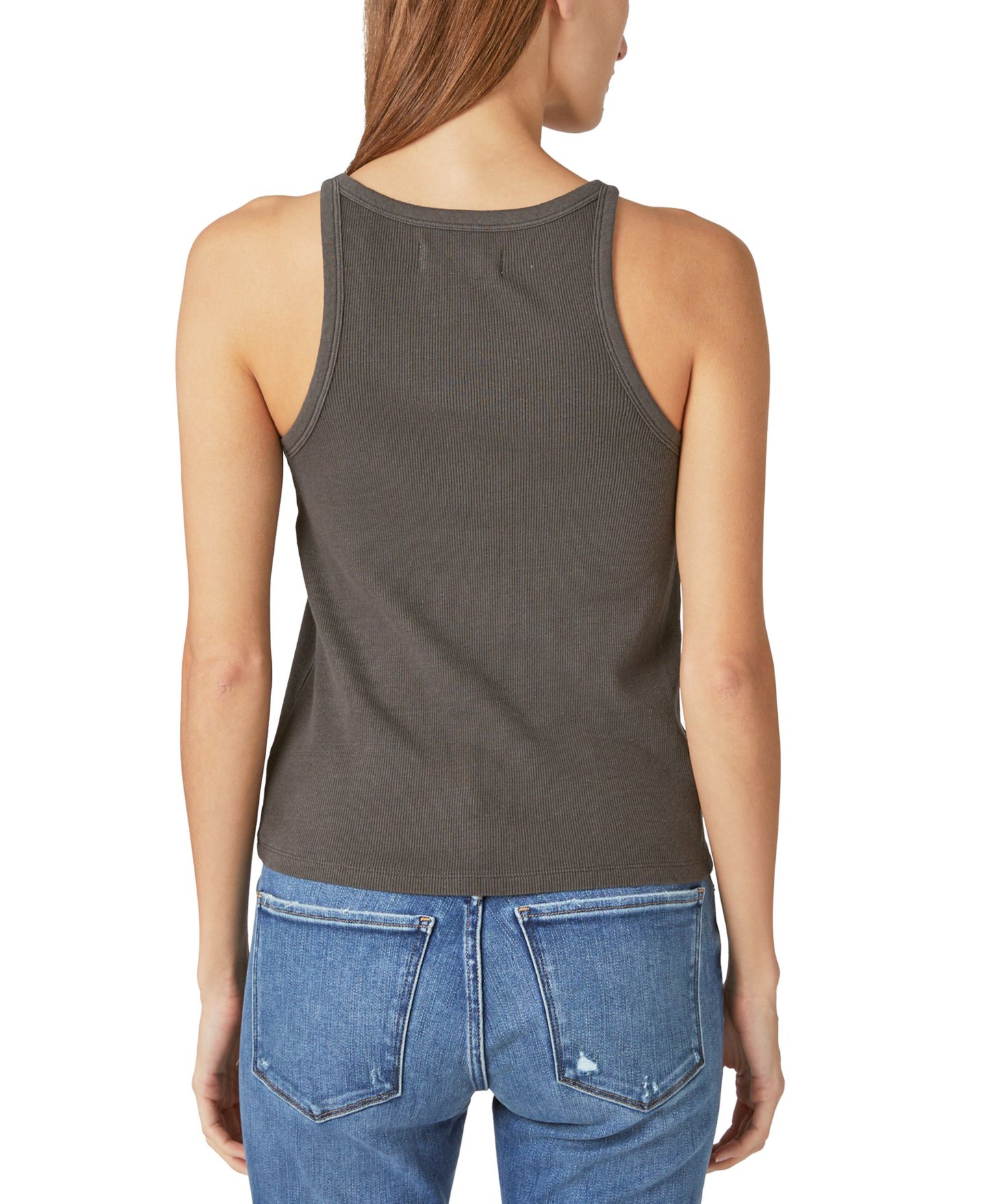 Женский топ Lucky Brand Ribbed Scoop-Neck, цвет: Raven — фото 3