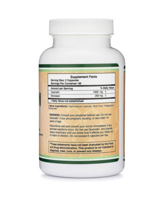 Double Wood Supplements Quercetin - 120 Capsules, 1000 Mg Servings - Macy's