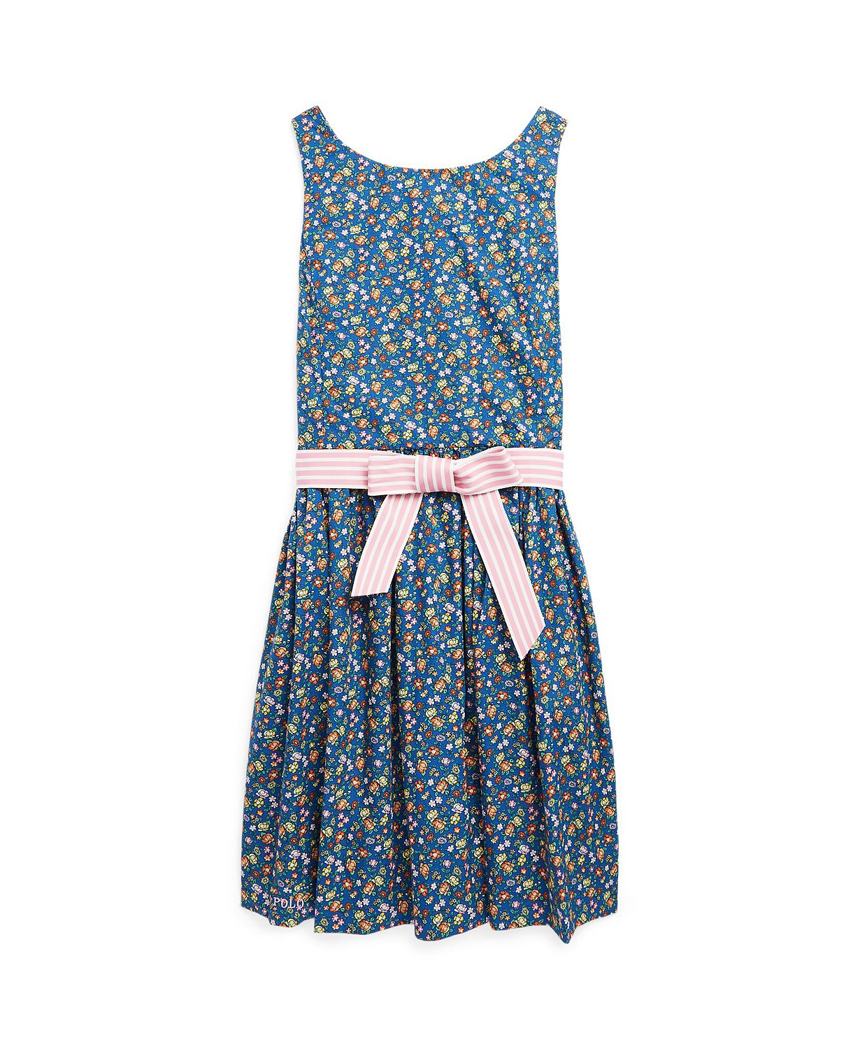 Big Girls Floral Cotton Poplin Fit and Flare Dress with Bloomer