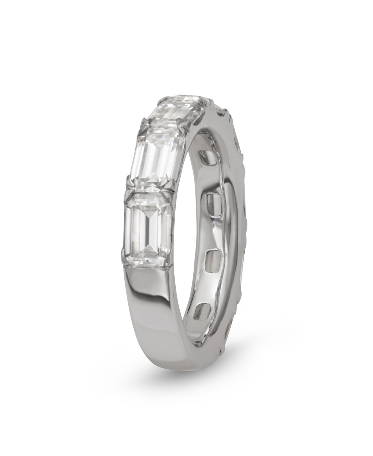 Charles & Colvard Moissanite Emerald Cut Wedding Band (4 5/8 ct. t.w. Diamond Equivalent) - Sterling Silver