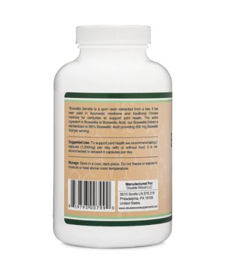 Double Wood Supplements Boswellia Extract - 240 Capsules, 1000 Mg ...