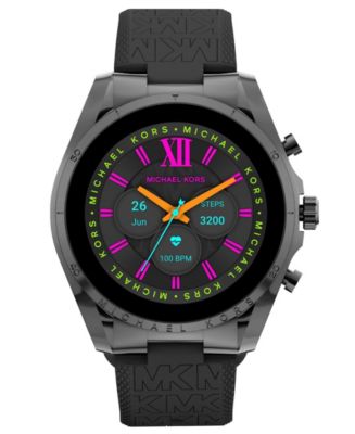 97さま専用 MK◆Bradshaw Silicone Smartwatch Michael Kors Unisex Gen 6 Bradshaw Black Silicone Smartwatch 44mm