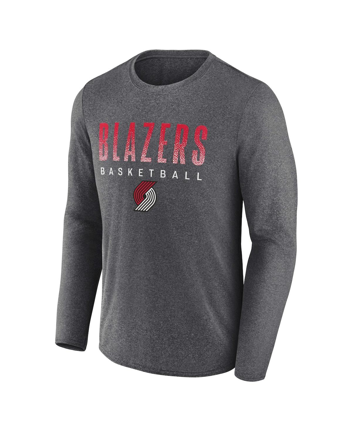 Fanatics Branded Heathered Charcoal Portland Trail Blazers Where Legends Play Iconic Practice Long S In Heathered Charcoal