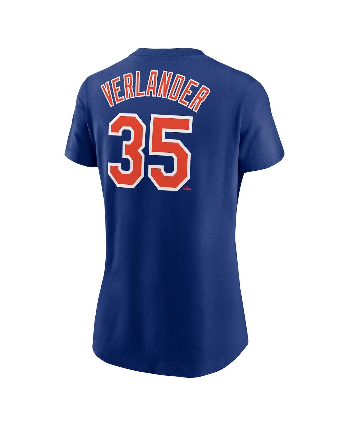 Nike Women's  Justin Verlander Royal New York Mets 2023 Name And Number T-shirt In Royal