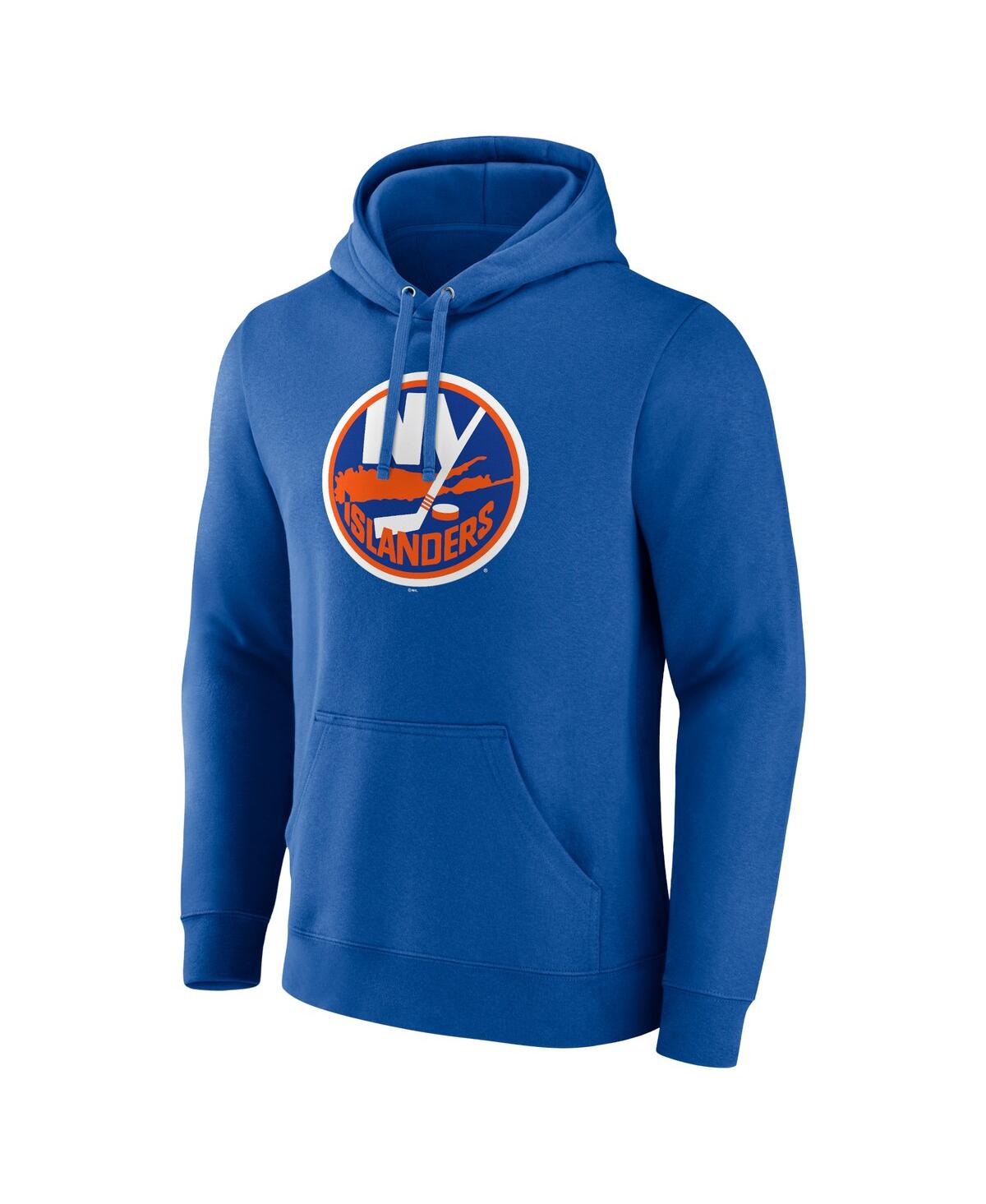 Shop Fanatics Men's  Royal New York Islanders Primary Logo Pullover Hoodie