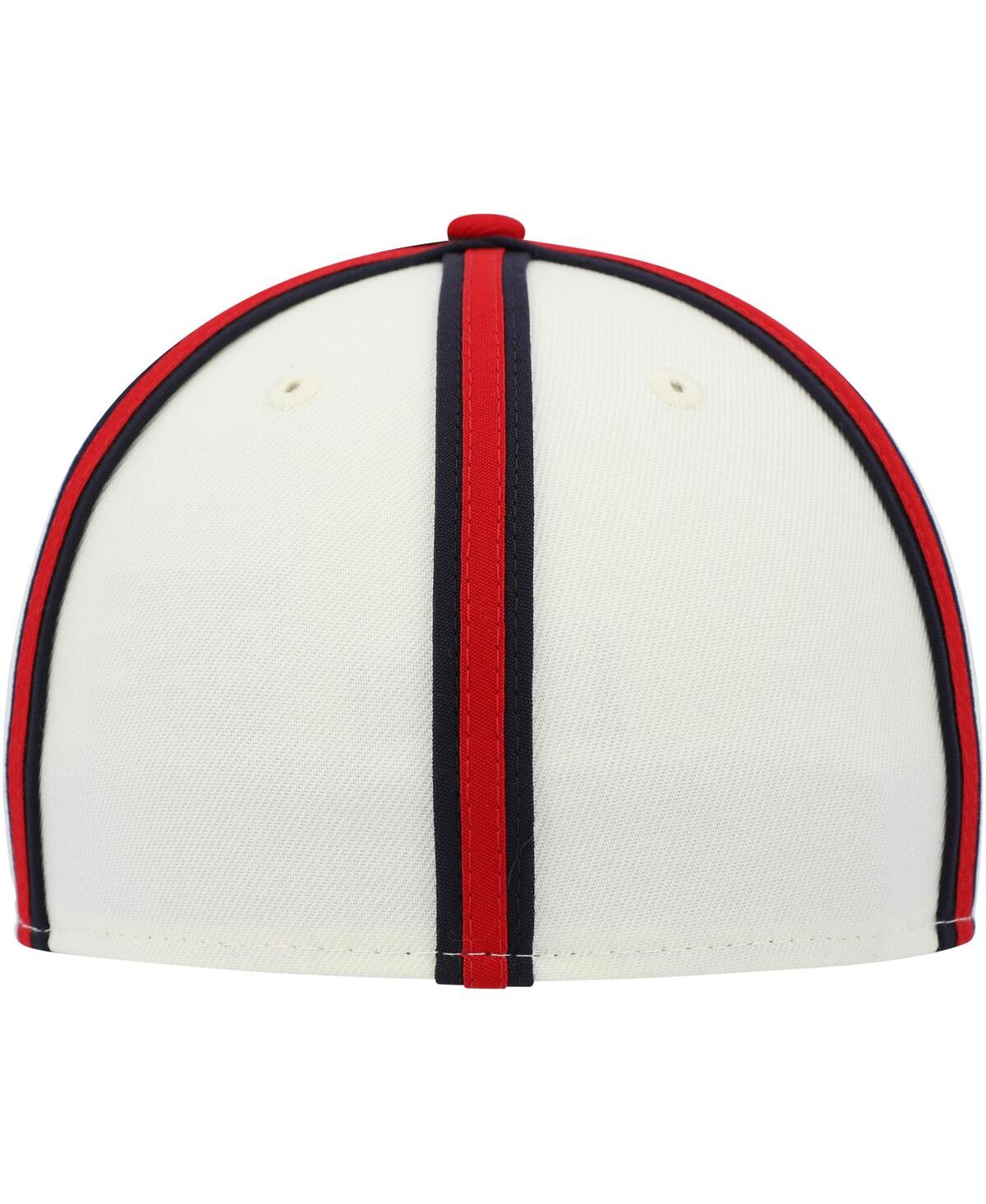 Shop New Era Men's  Cream, Red Kansas City Monarchs Cooperstown Collection Turn Back The Clock 59fifty Fit In Cream,red