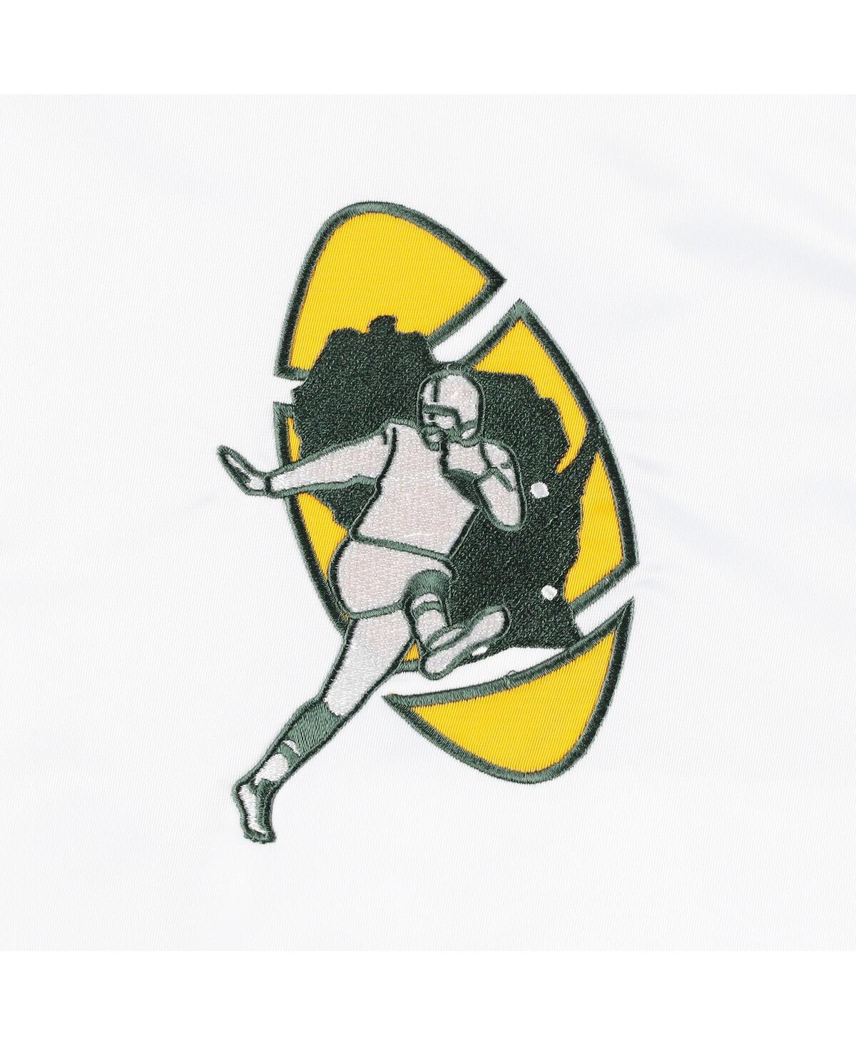 Men's StarterGreen Bay Packers The Power Forward Full-Snap Jacket - White