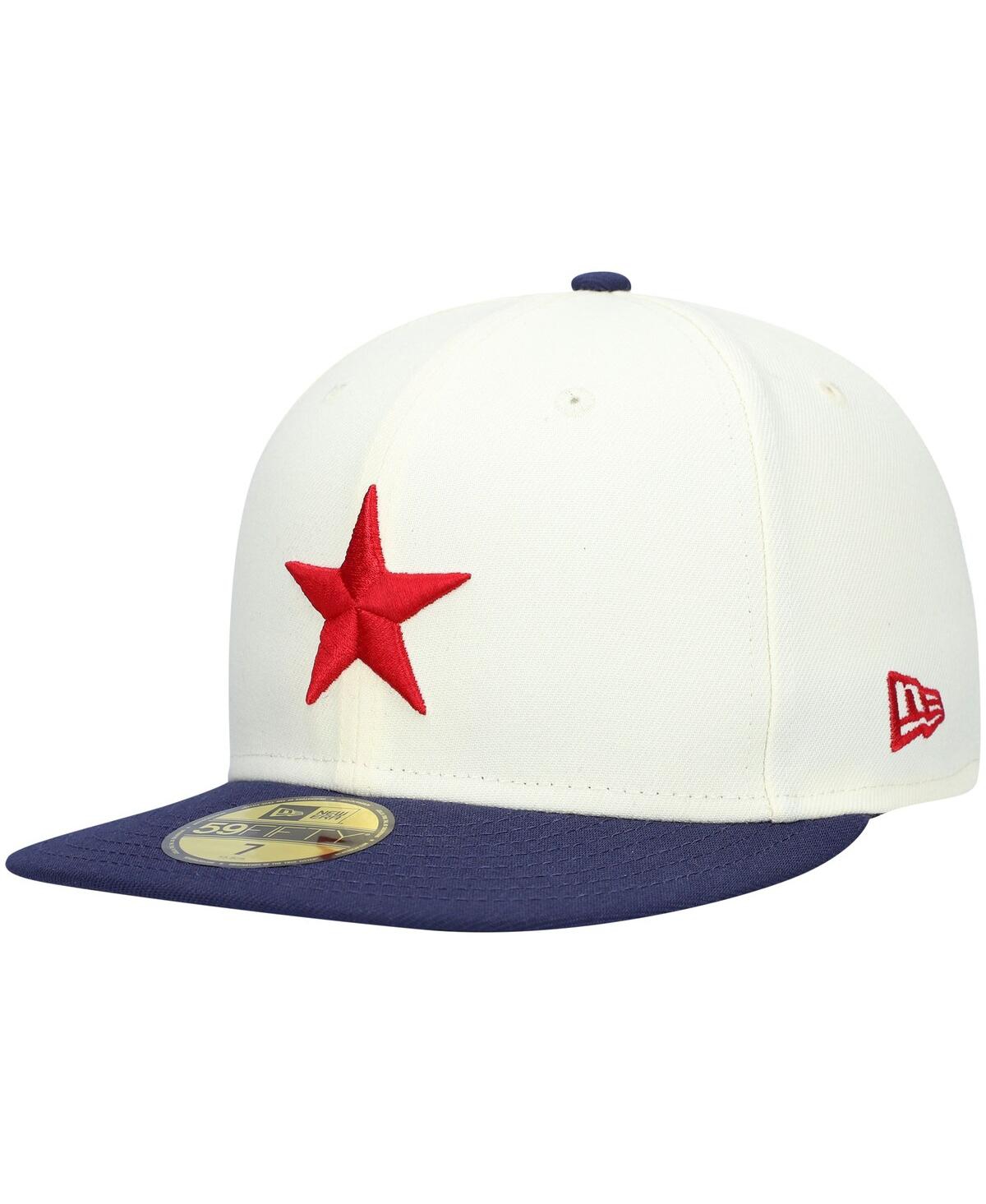 Men's New EraDetroit Stars Cooperstown Collection Turn Back The Clock 59FIFTY Fitted Hat - White