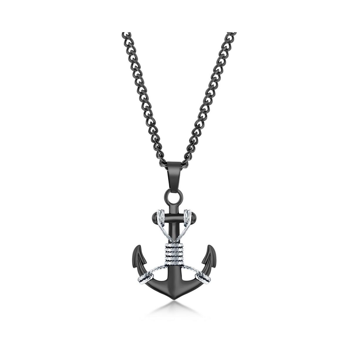 Stainless Steel Anchor Necklace - Silver