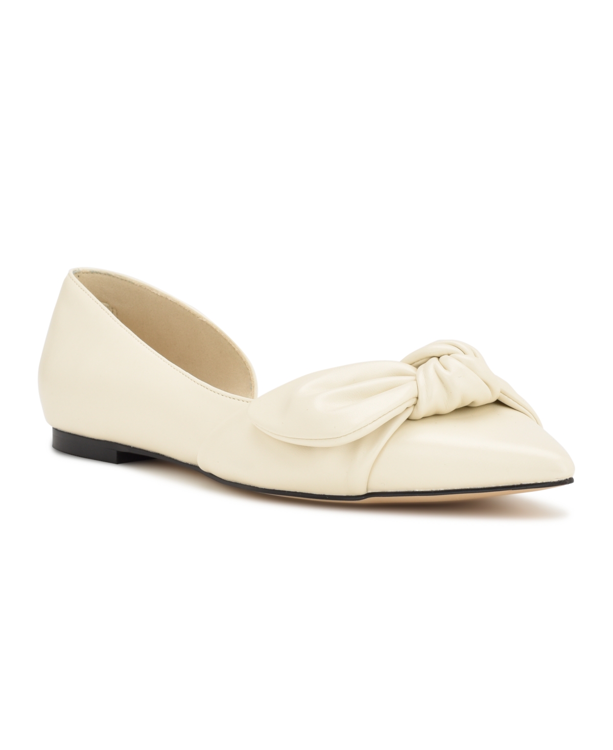 Nine West Women's Bannie D'orsay Pointy Toe Dress Flats Women's Shoes In Cream
