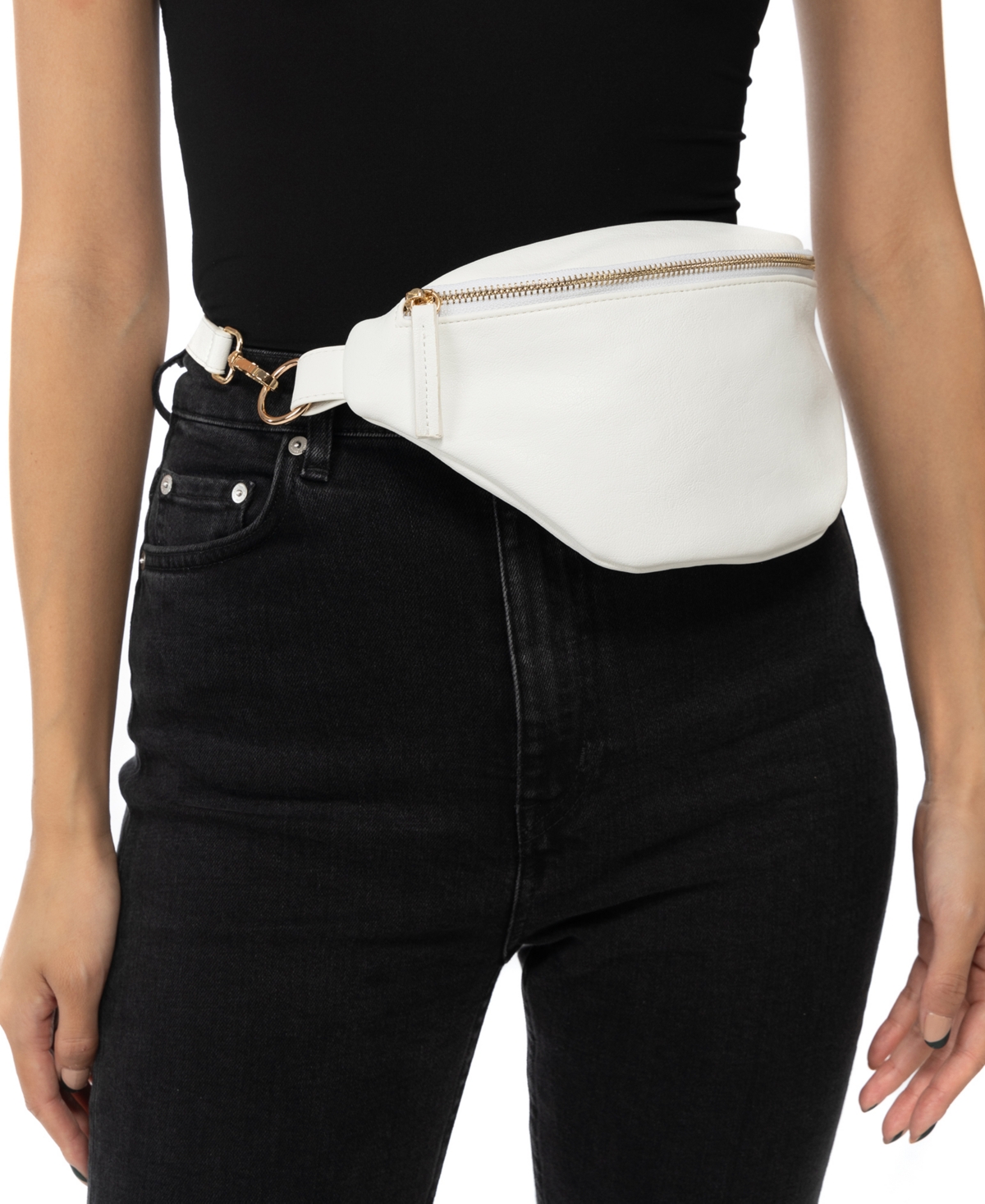 Shop Inc International Concepts Bean-shaped Fanny Pack With Interchangeable Straps, Created For Macy's In White