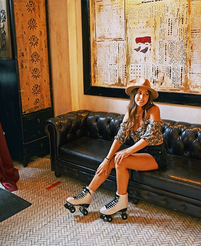 Cosmic Skates Women's Disco Rhinestone Roller Skates Macy's