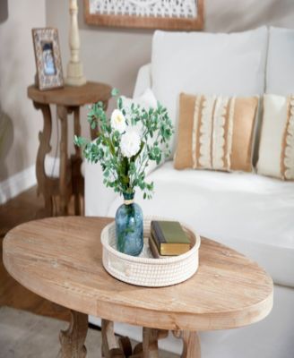 Light Rattan Tray with Slot Handles, Set of 2, 20", 16" W