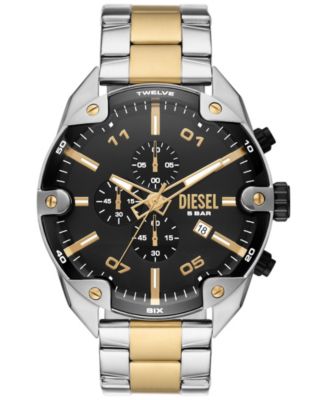 Diesel Men's Spiked Chronograph Two-Tone Stainless Steel Watch