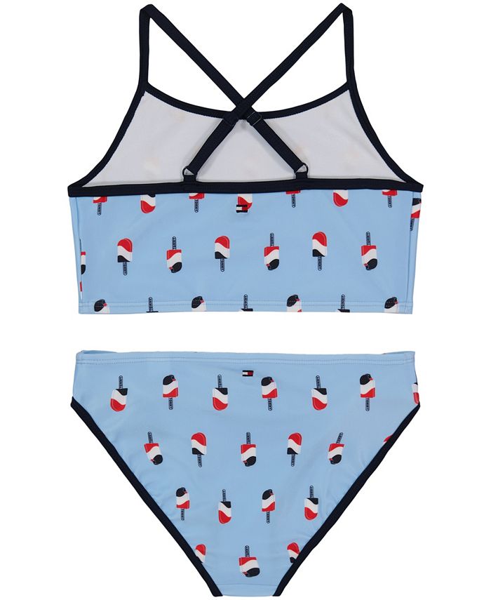 Tommy Hilfiger Big Girls Popsicle Print Bikini Swimsuit, 2 Piece Set ...