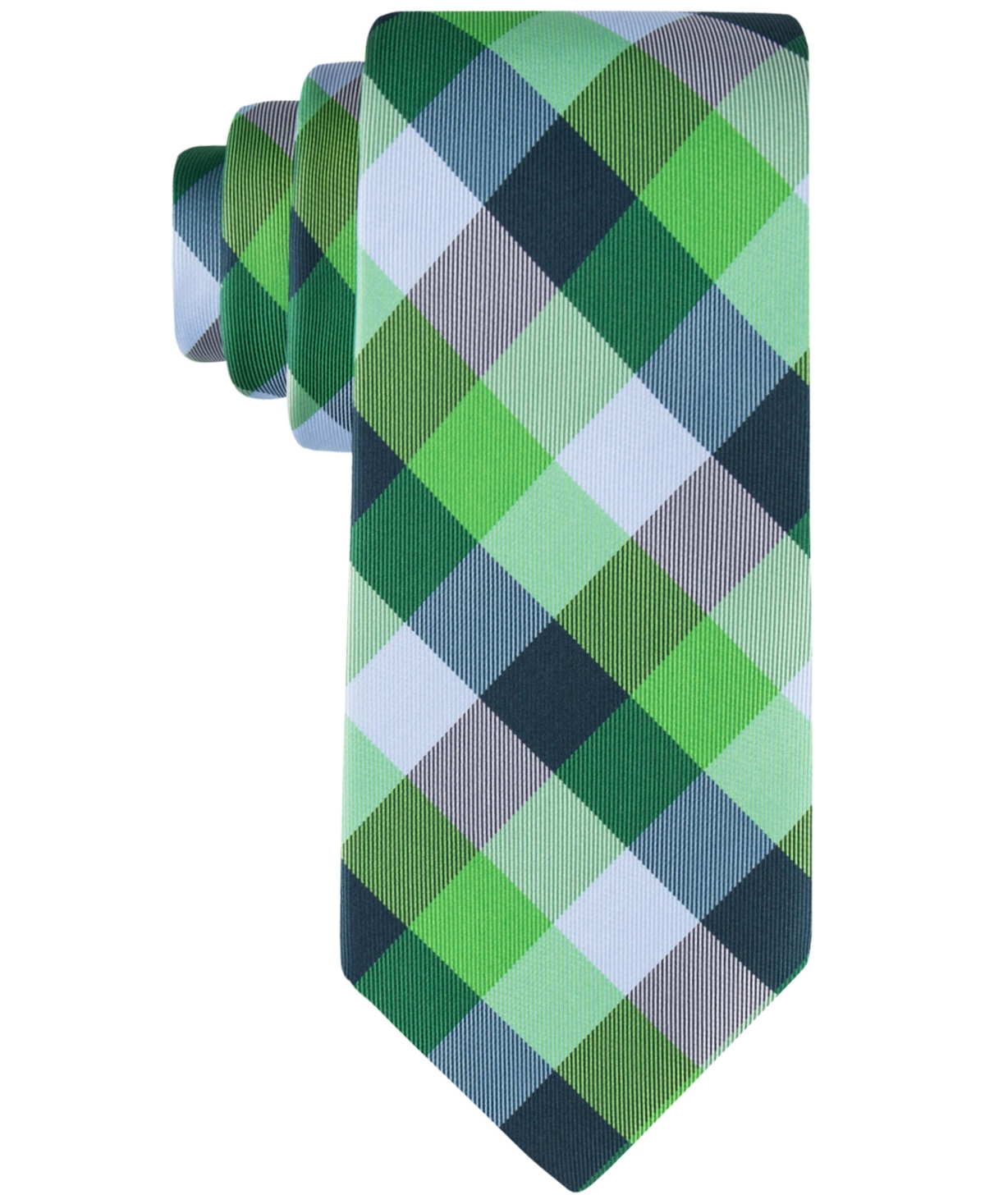 Tommy Hilfiger Men's Buffalo Plaid Tartan Tie In Green
