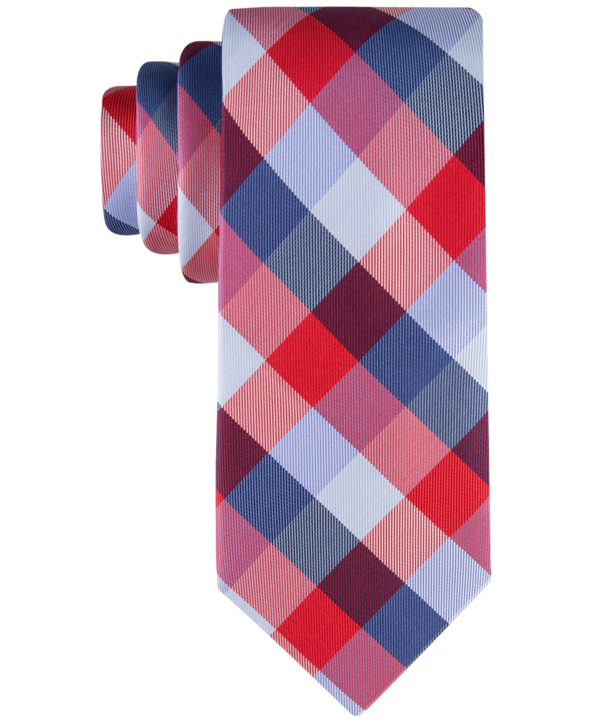 Tommy Hilfiger Men's Buffalo Plaid Tartan Tie In Red