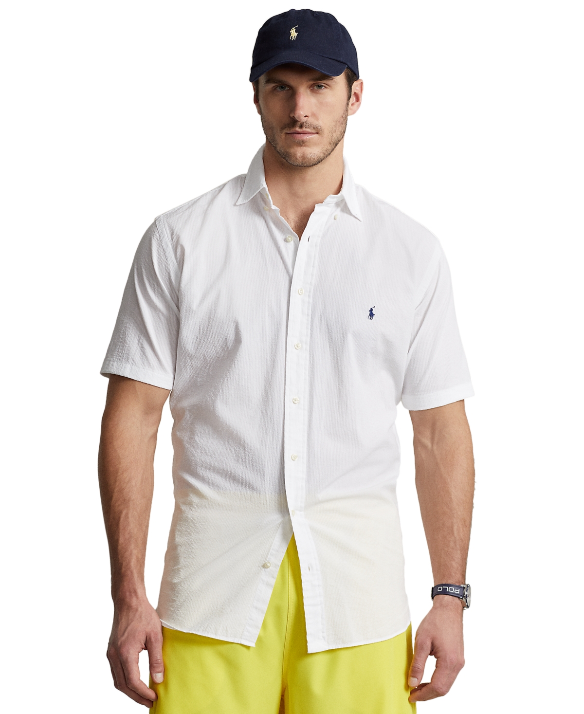 Polo Ralph Lauren Men's Big & Tall Lightweight Linen Shirt In White