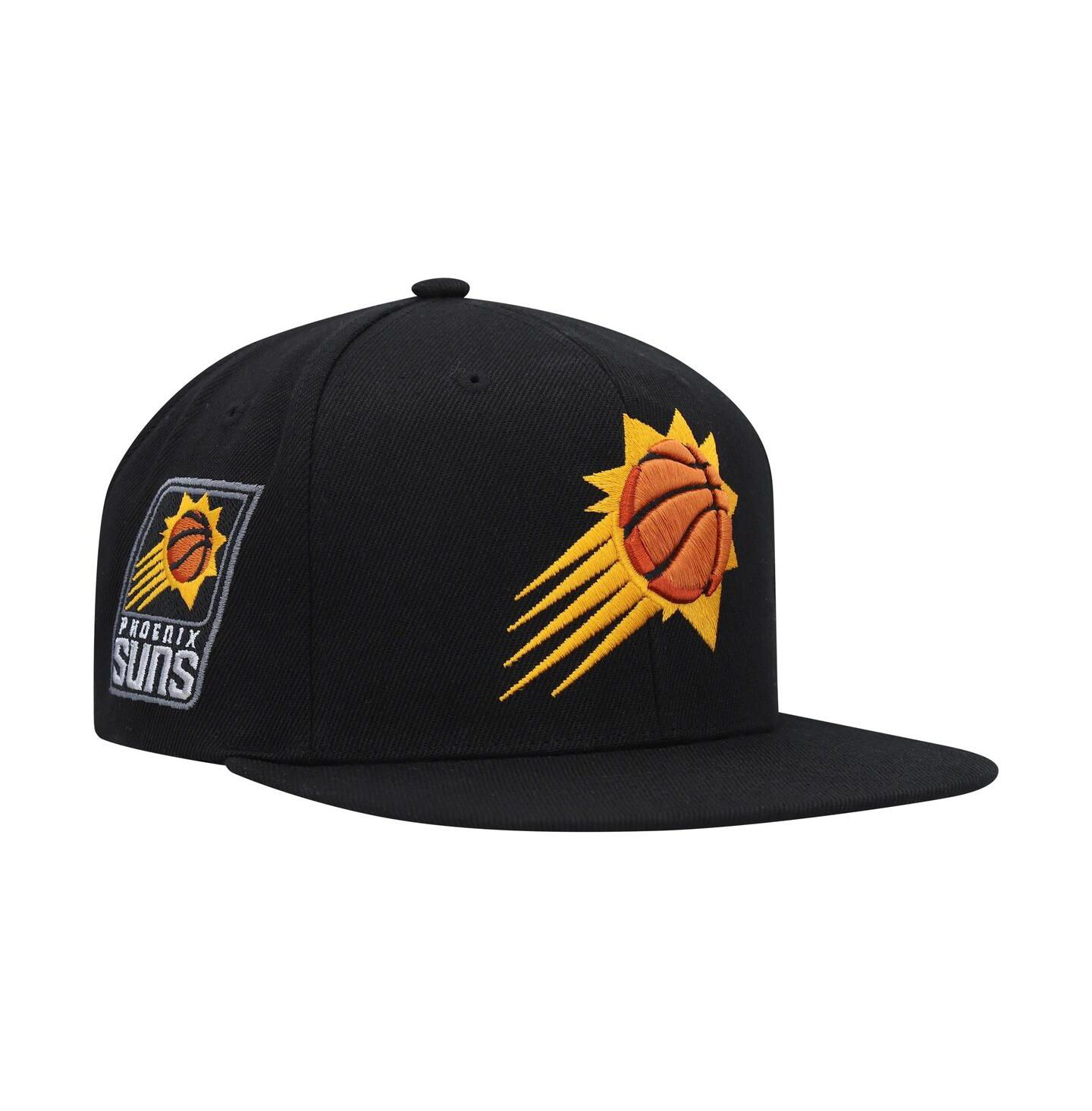 Мужская кепка Mitchell & Ness Black Phoenix Suns Side Core 2.0 Snapback Hat — фото 4