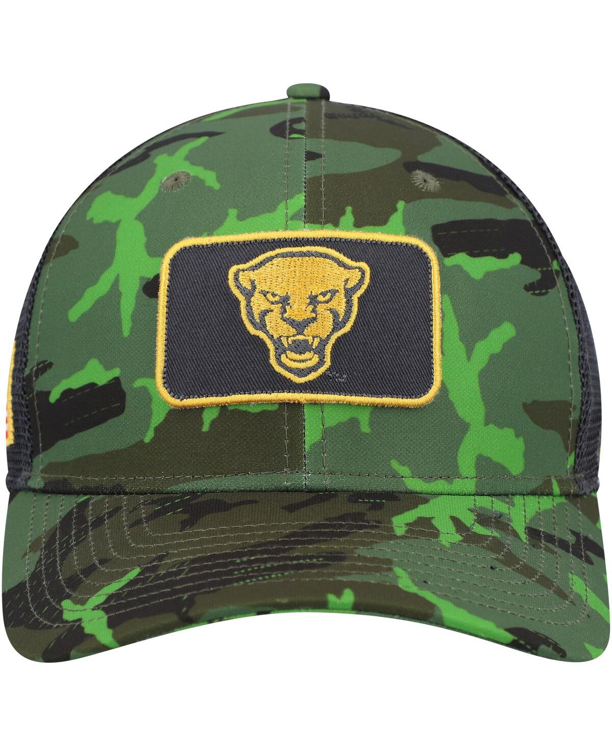 Shop Nike Men's  Camo, Black Pitt Panthers Classic99 Veterans Day Trucker Snapback Hat In Camo,black