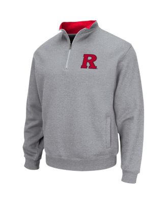 Men's Heathered Gray Rutgers Scarlet Knights Tortugas Team Logo Quarter-Zip Jacket