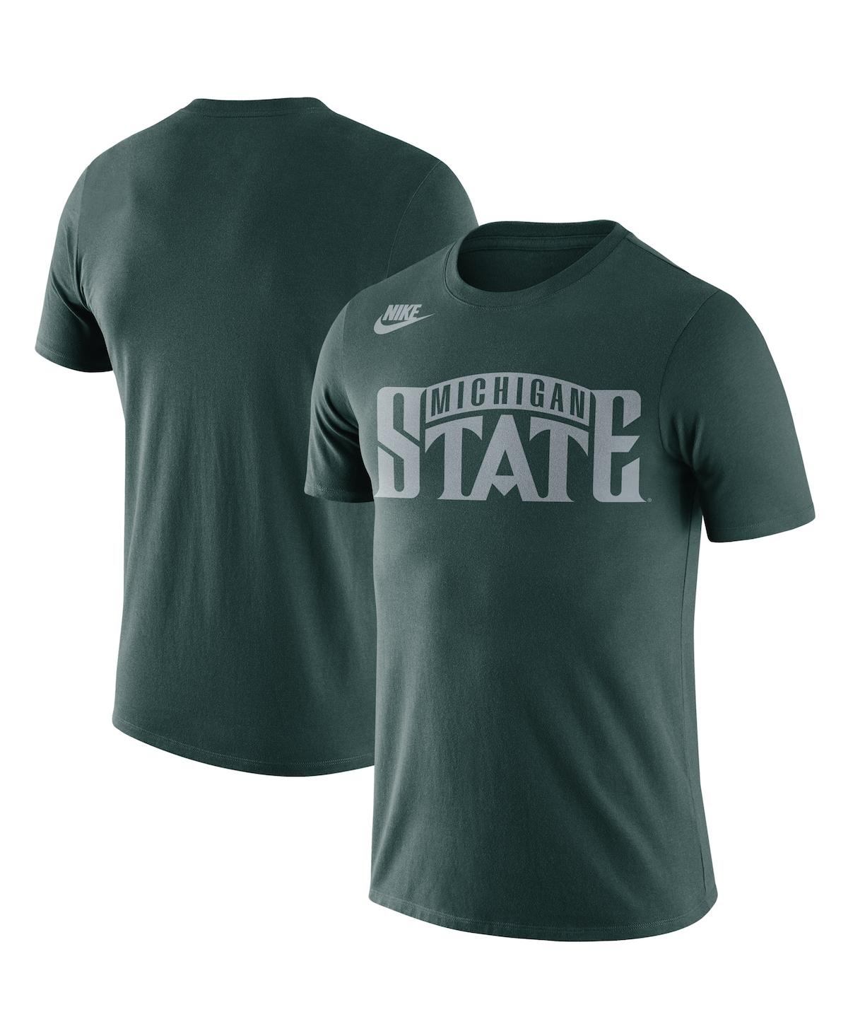 Shop Nike Men's  Green Michigan State Spartans Basketball Retro 2-hit T-shirt