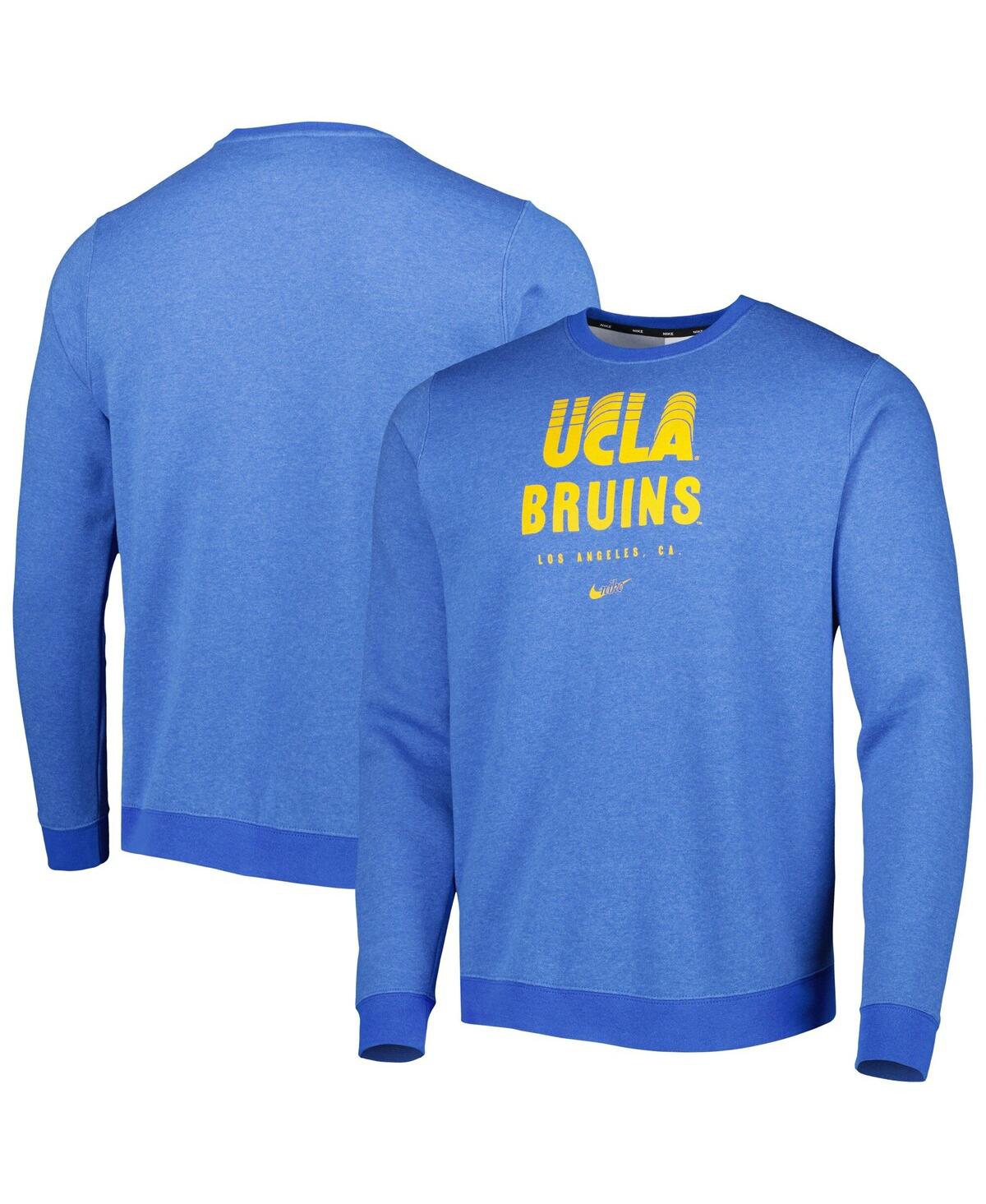 Shop Nike Men's  Blue Ucla Bruins Vault Stack Club Fleece Pullover Sweatshirt