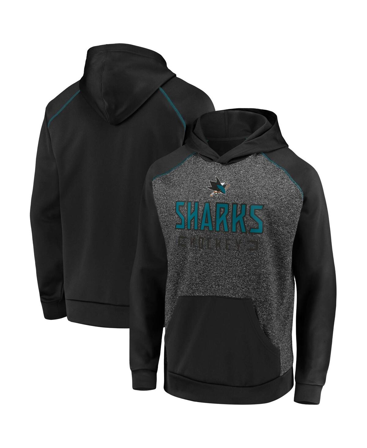 Men's Fanatics Black San Jose Sharks Game Day Ready Chiller Fleece Raglan Pullover Hoodie - Black