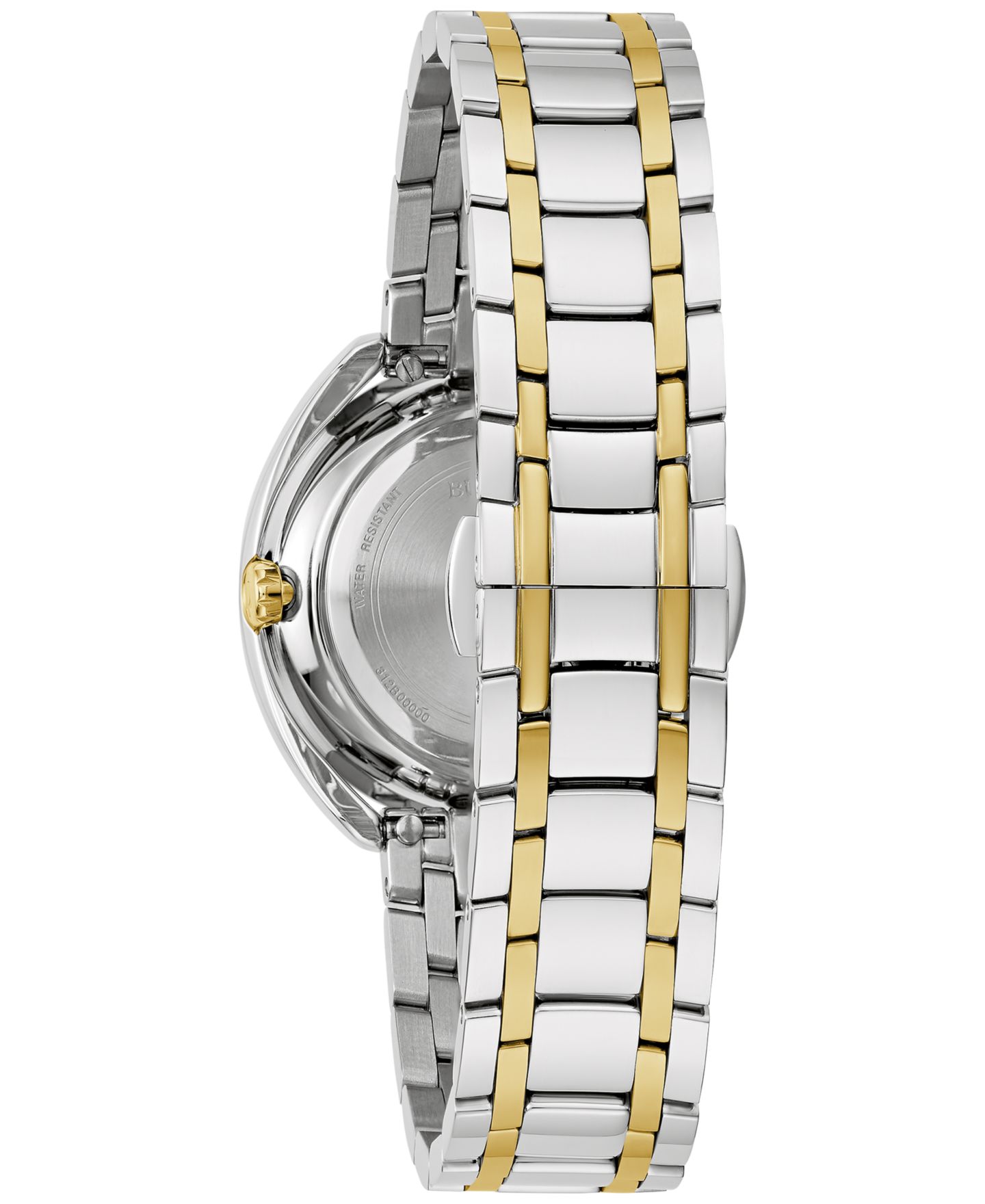 Женские часы Bulova Duality Diamond (1/10 ct. t.w.) Two-Tone Stainless Steel Bracelet Watch Box Set 34mm — фото 3