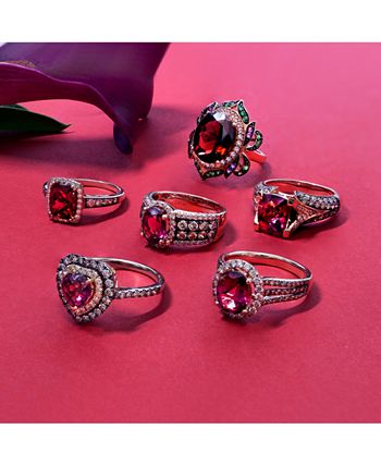 Le Vian - Garnet (1-7/8 ct. Chocolate Diamond (3/4 ct. t.w.) and White Diamond (3/8 ct. t.w.) Oval in 14k Rose Gold