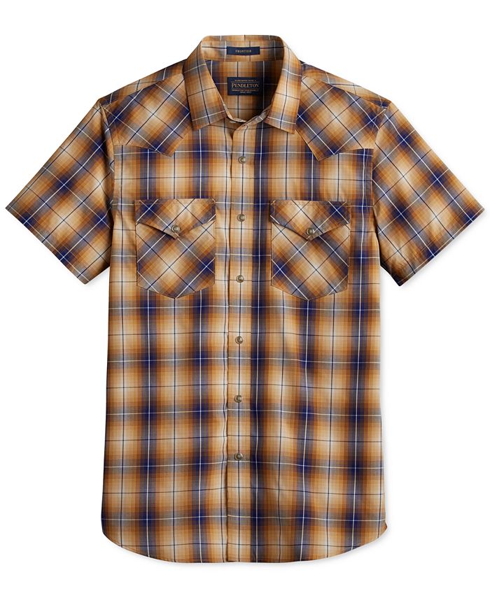 Pendleton Men's Frontier Plaid Button-Down Western Shirt - Macy's