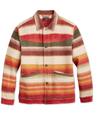 Pendleton - Men's Driftwood Double Soft Serape Striped Trucker Jacket