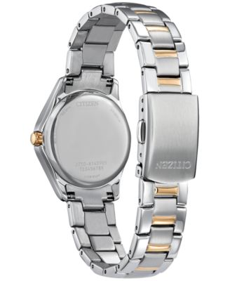 Eco-Drive Women's Crystal Two-Tone Stainless Steel Bracelet Watch 30mm
