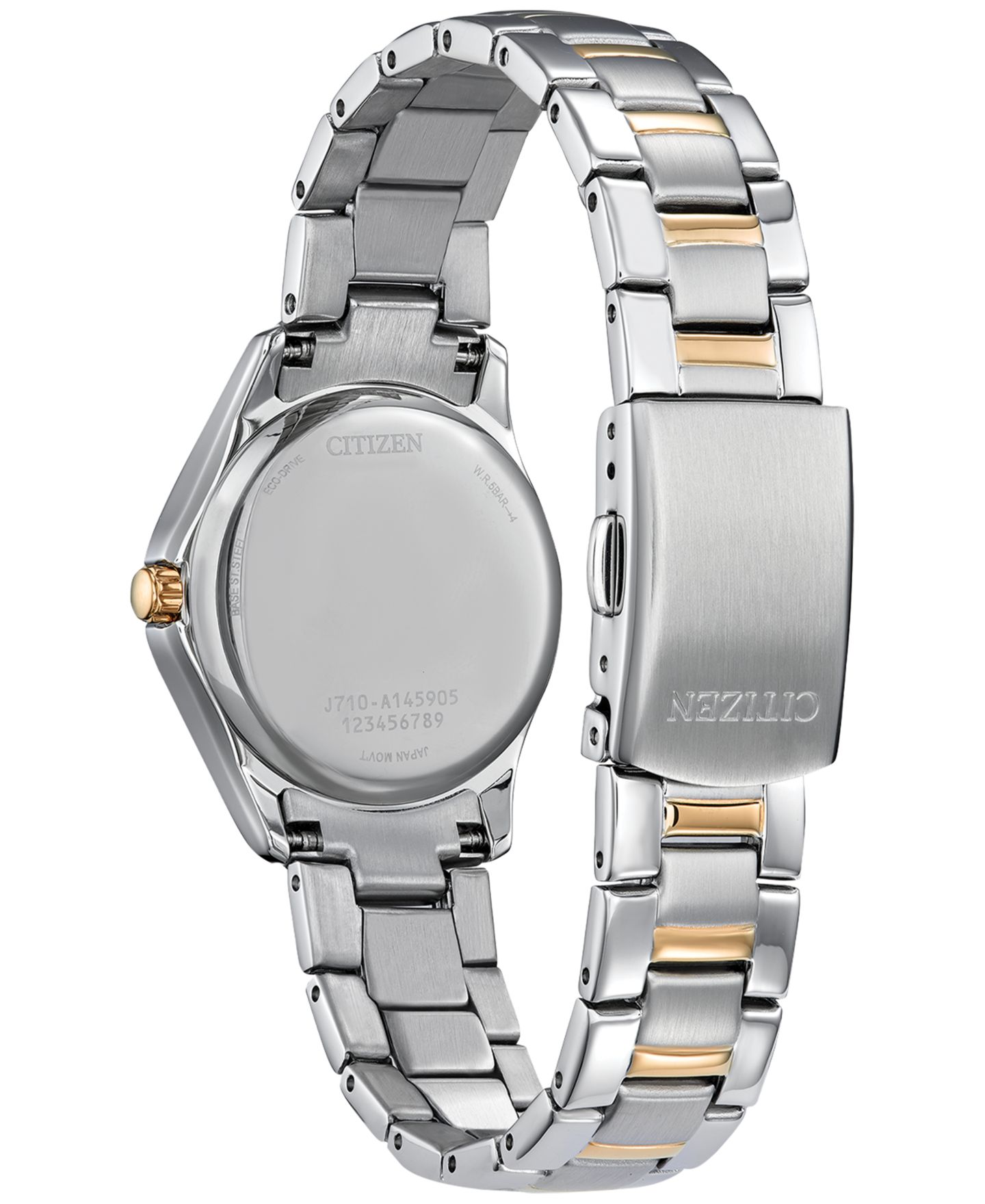 Женские часы Citizen Eco-Drive Crystal Two-Tone Stainless Steel Bracelet Watch 30mm — фото 3