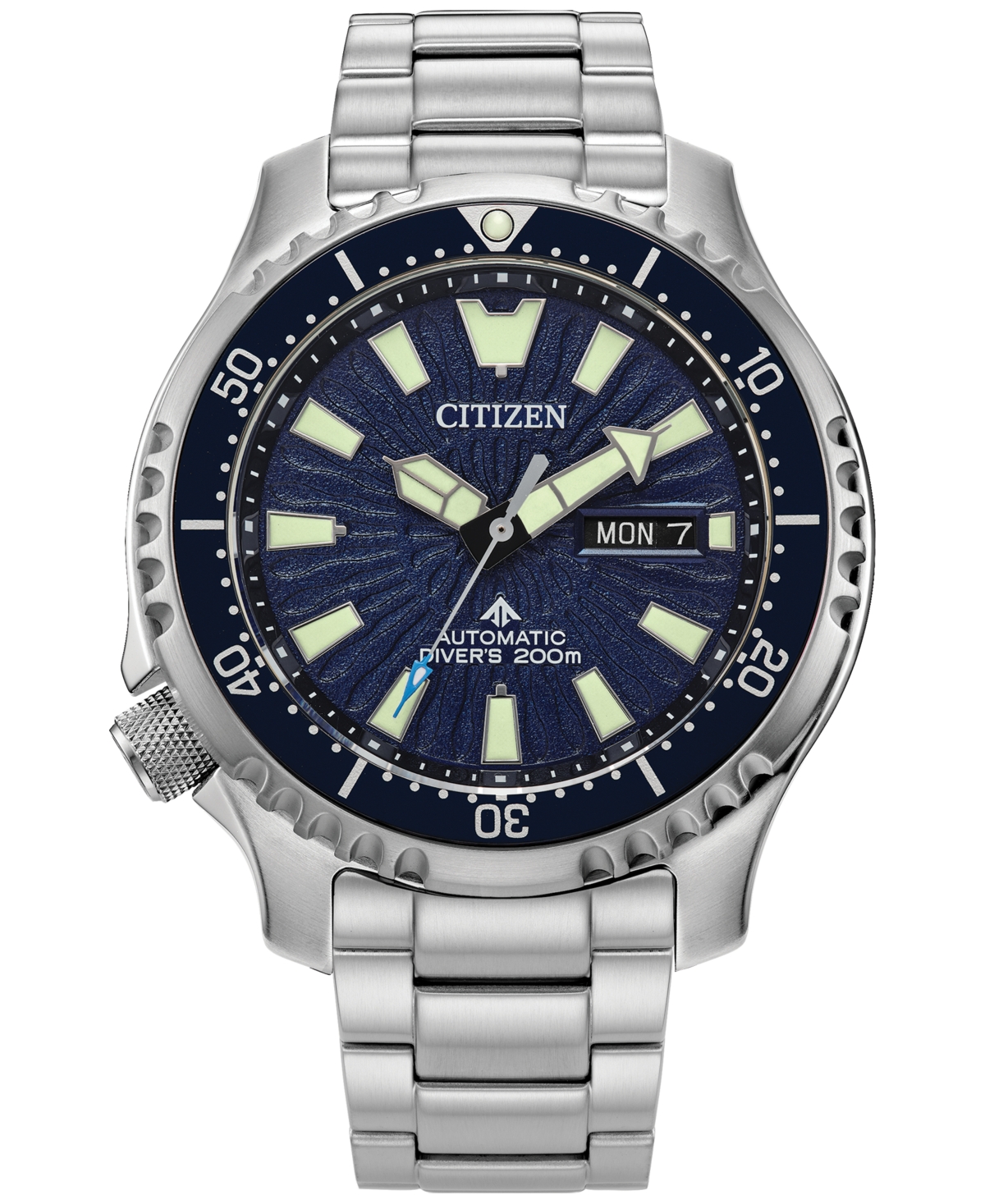 Citizen Men's Automatic Promaster Stainless Steel Bracelet Watch 44mm In Blue/silver