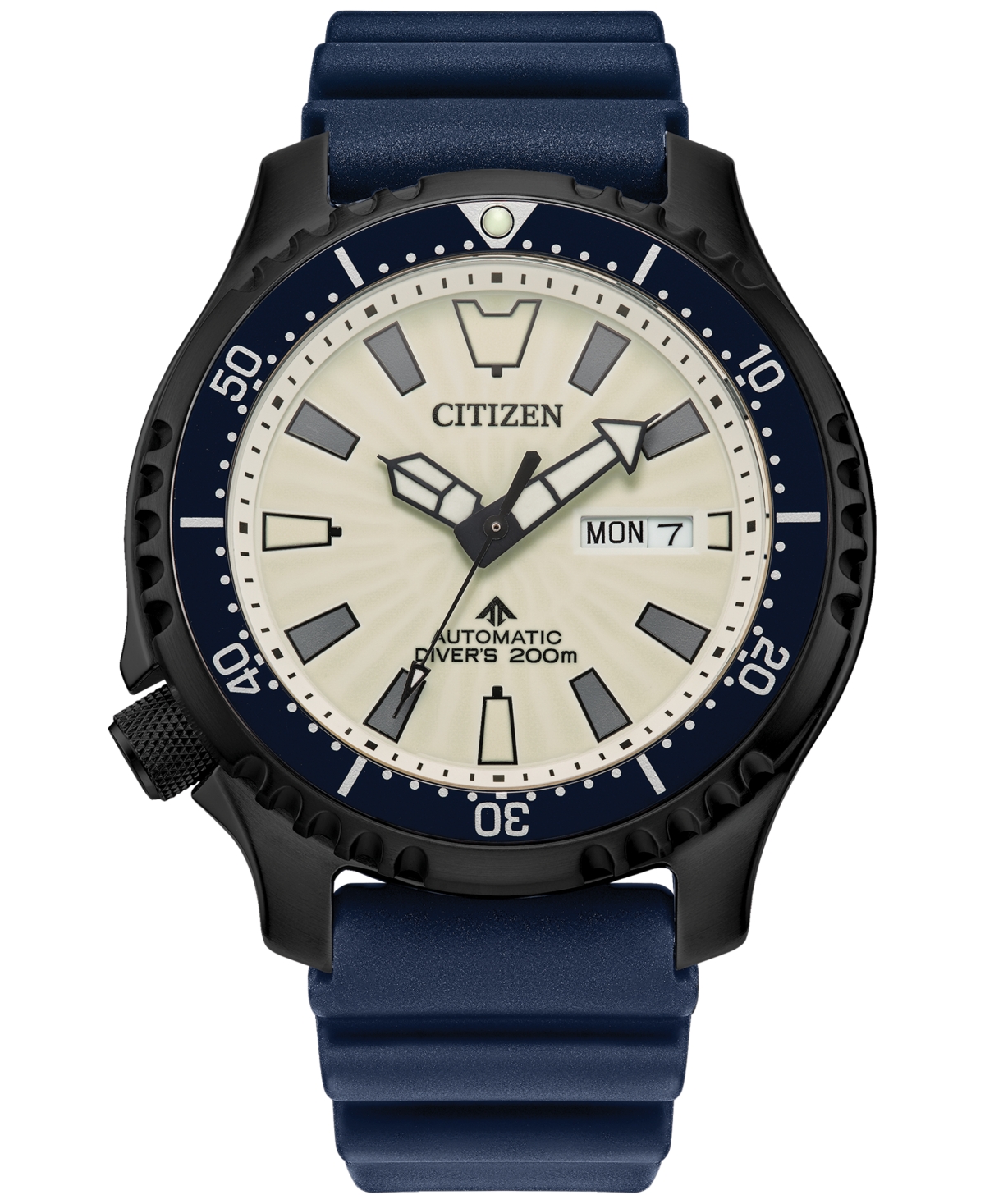 Citizen Prodive Automatic Stainless Steel Strap Watch, 44mm In White/blue