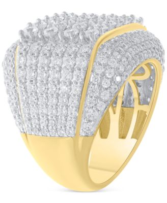 Men's Diamond Multirow Cluster Ring (6 ct. t.w.) in 10k Gold