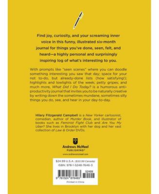 Barnes & Noble What Did I Do Today?: A Record of Stuff You've Already Accomplished by Hilary Fitzgerald Campbell