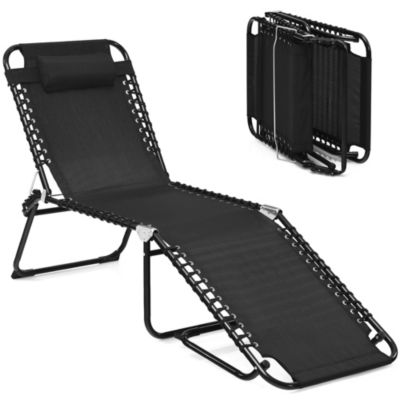 Folding Beach Lounge Chair Heightening Design Patio Lounger