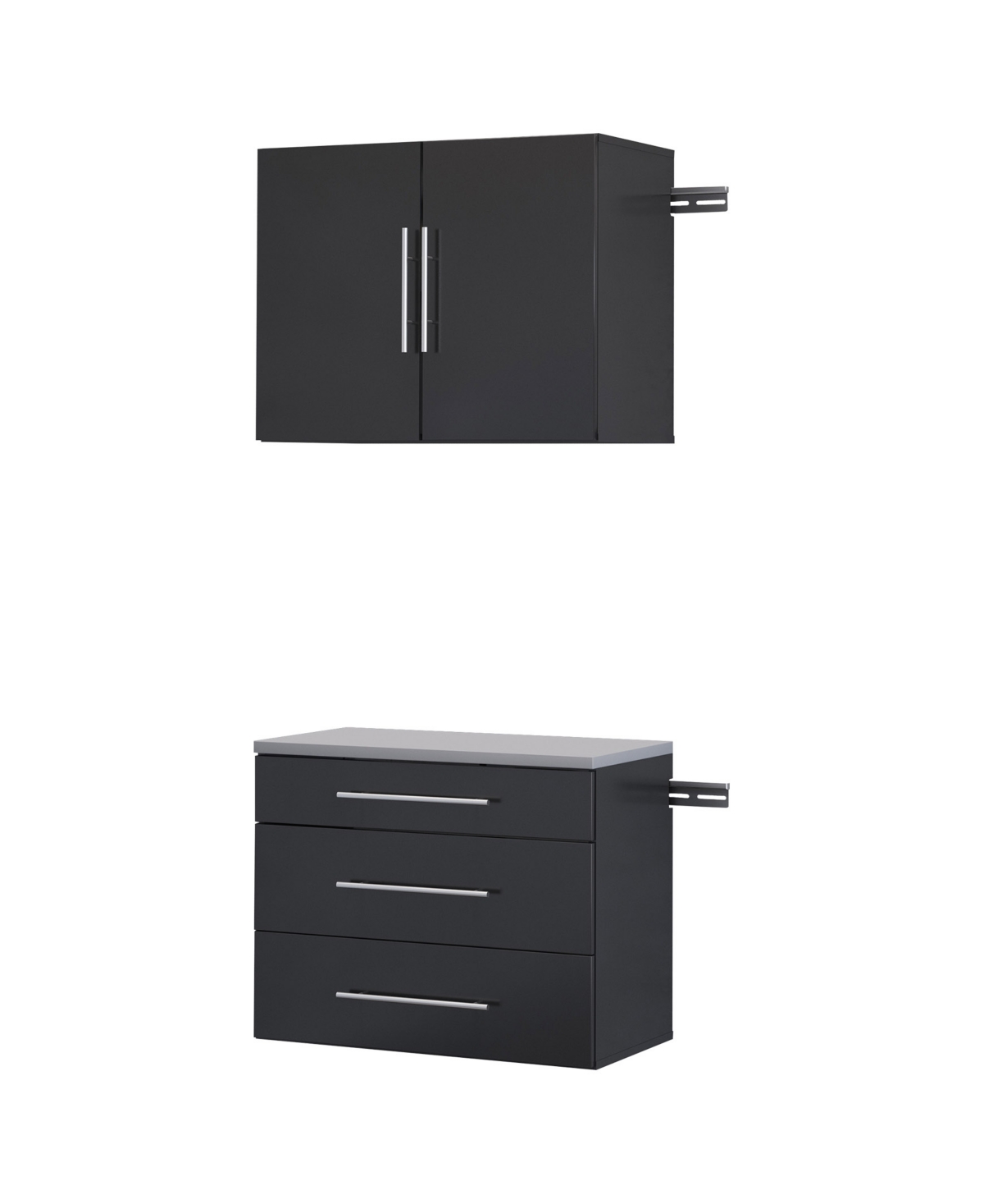 Prepac 30" 2 Piece Hang-ups Storage Cabinet Set In Black