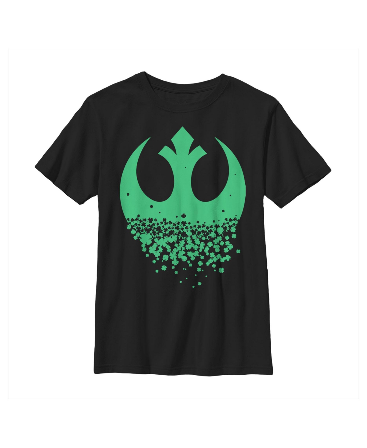 Disney Lucasfilm Kids' Boy's Star Wars Rebel Symbol Clover Fade Child T-shirt In Black