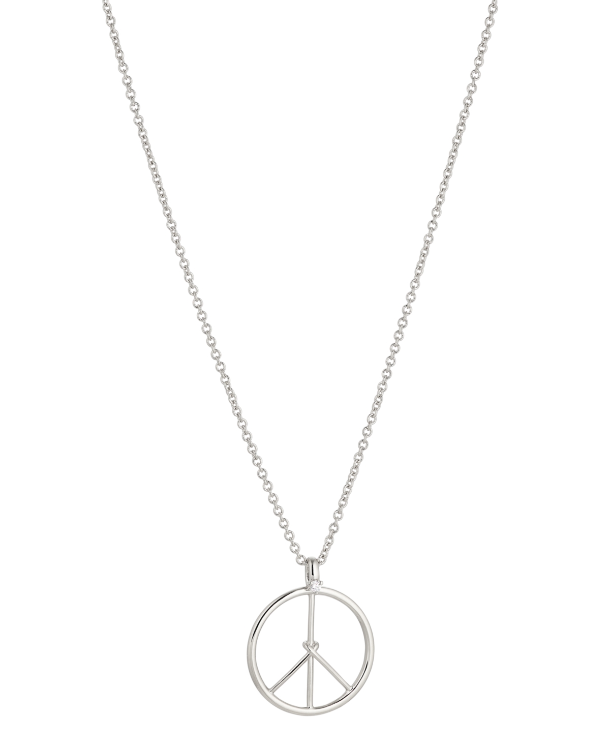 Ava Nadri Peace Pendant Necklace In Silver