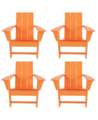 Modern Outdoor Folding Adirondack Chair (Set of 4)