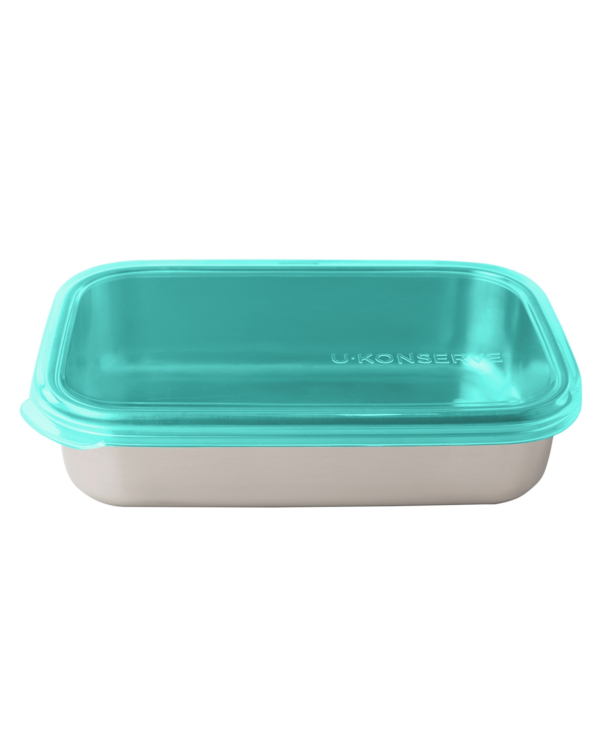 U Konserve Stainless Steel Food To-go Container With Silicone Lid Rectangle, 25 oz In Teal