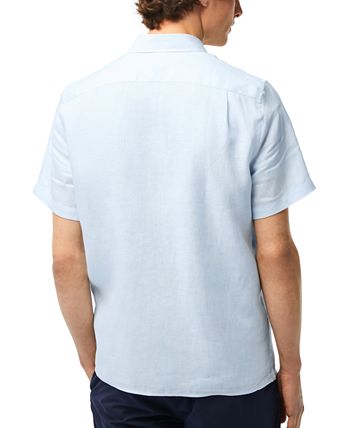 Lacoste Men's Regular-Fit Logo Linen Shirt - Macy's