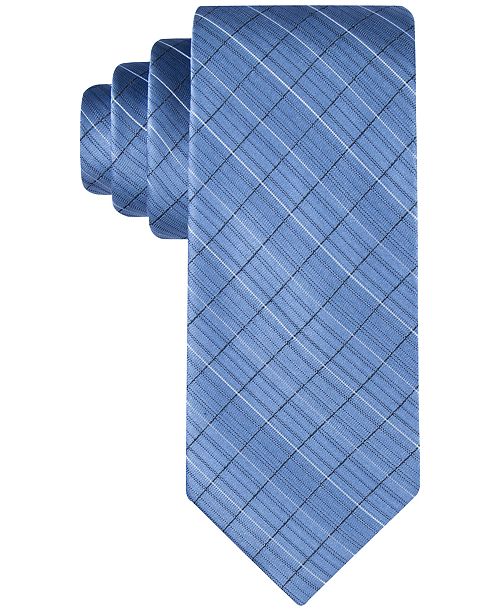 alfani Calvin Klein Men's Etched Windowpane Tie Men's Fashion & Accessories