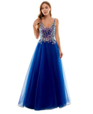 Macy's blue store prom dress