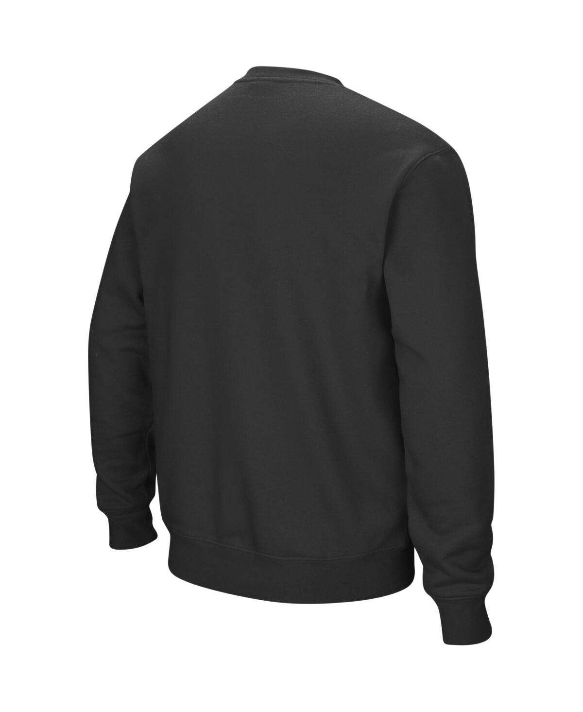 Colosseum Men's Washington State Cougars Arch And Logo Crew Neck Sweatshirt In Crimson